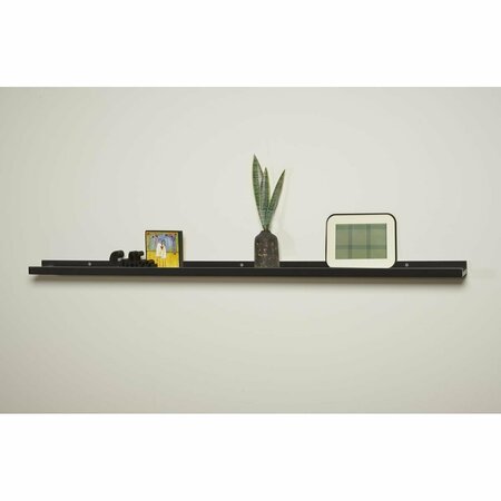 LTL HOME PRODUCTS 1.25 x 46.5 x 3.5 in. Photo Ledge Black Decorative Wall Shelf 1196970